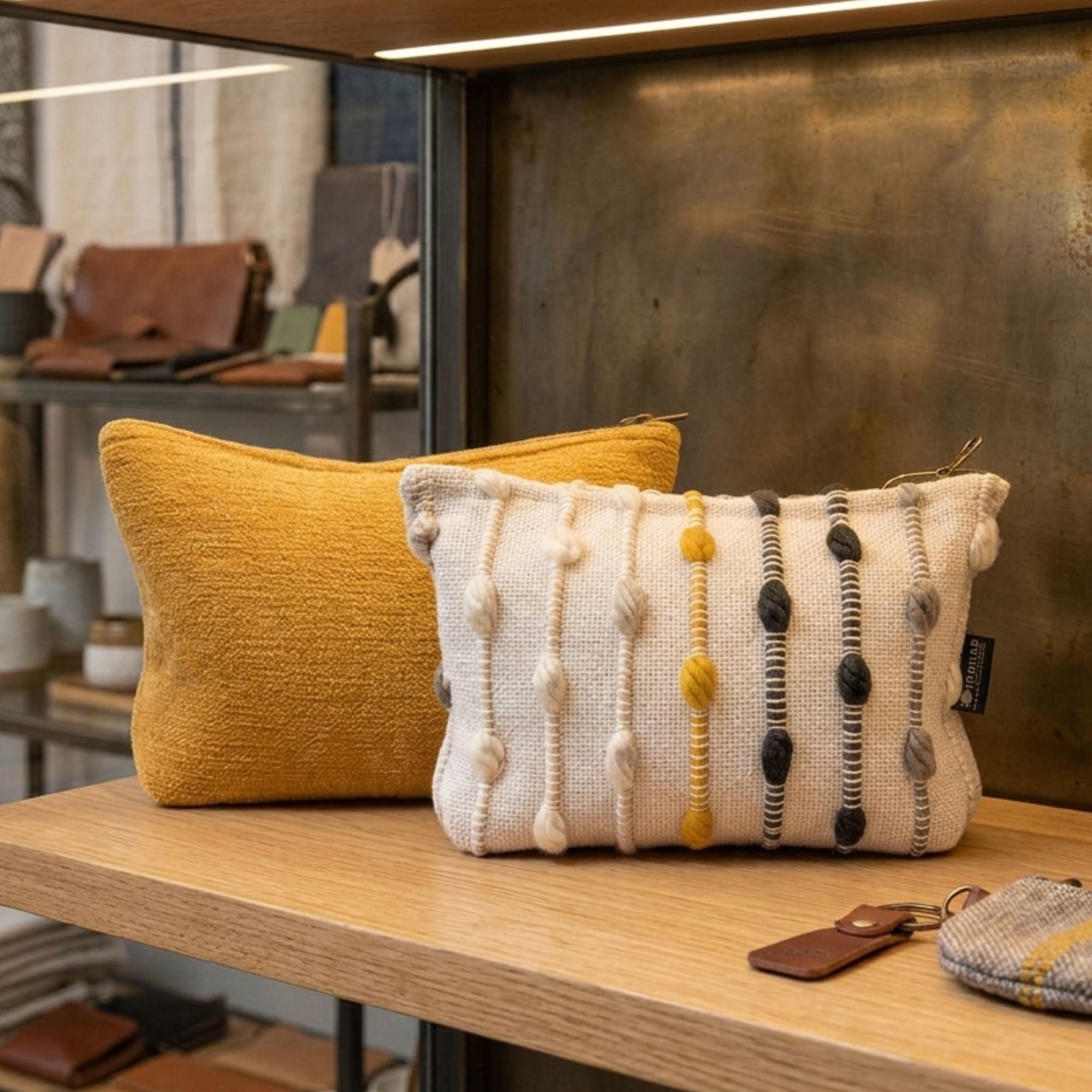 Nomad Sari Indian Jacquard Toiletry Bag - Moonlit Weave