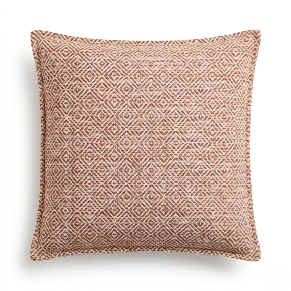 Classic Cushion Cover - Burgundy Squares - 45x45cm